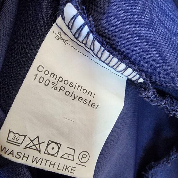 Kirundo Dress Womens Plus Size XXL Solid All Blue Maxi Button Front Ruffle - Picture 6 of 7